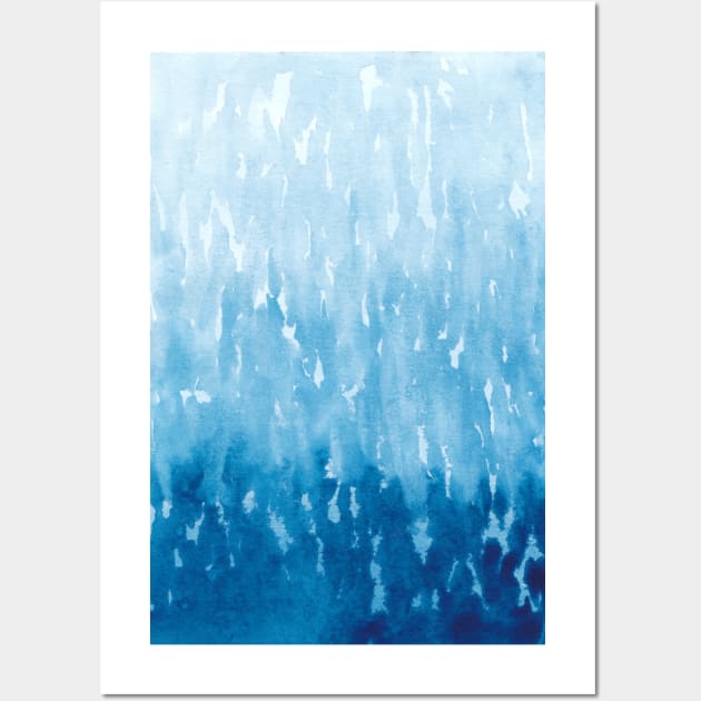 Abstract Blue Watercolor painting Wall Art by shoko